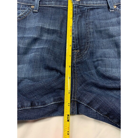 7 For All Mankind Jeans Mens 34 x 33 Austyn Straight Blue Medium Wash  Made USA - Picture 6 of 10